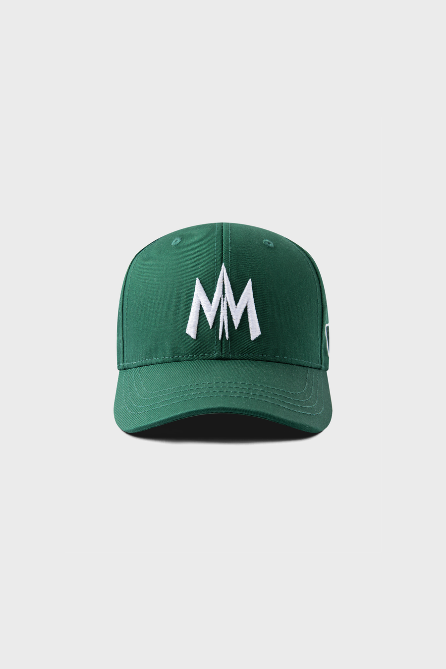 From MAISON MENACE, the Maison Menace Signature Hat in Cactus showcases white MM embroidery on a plain green background.