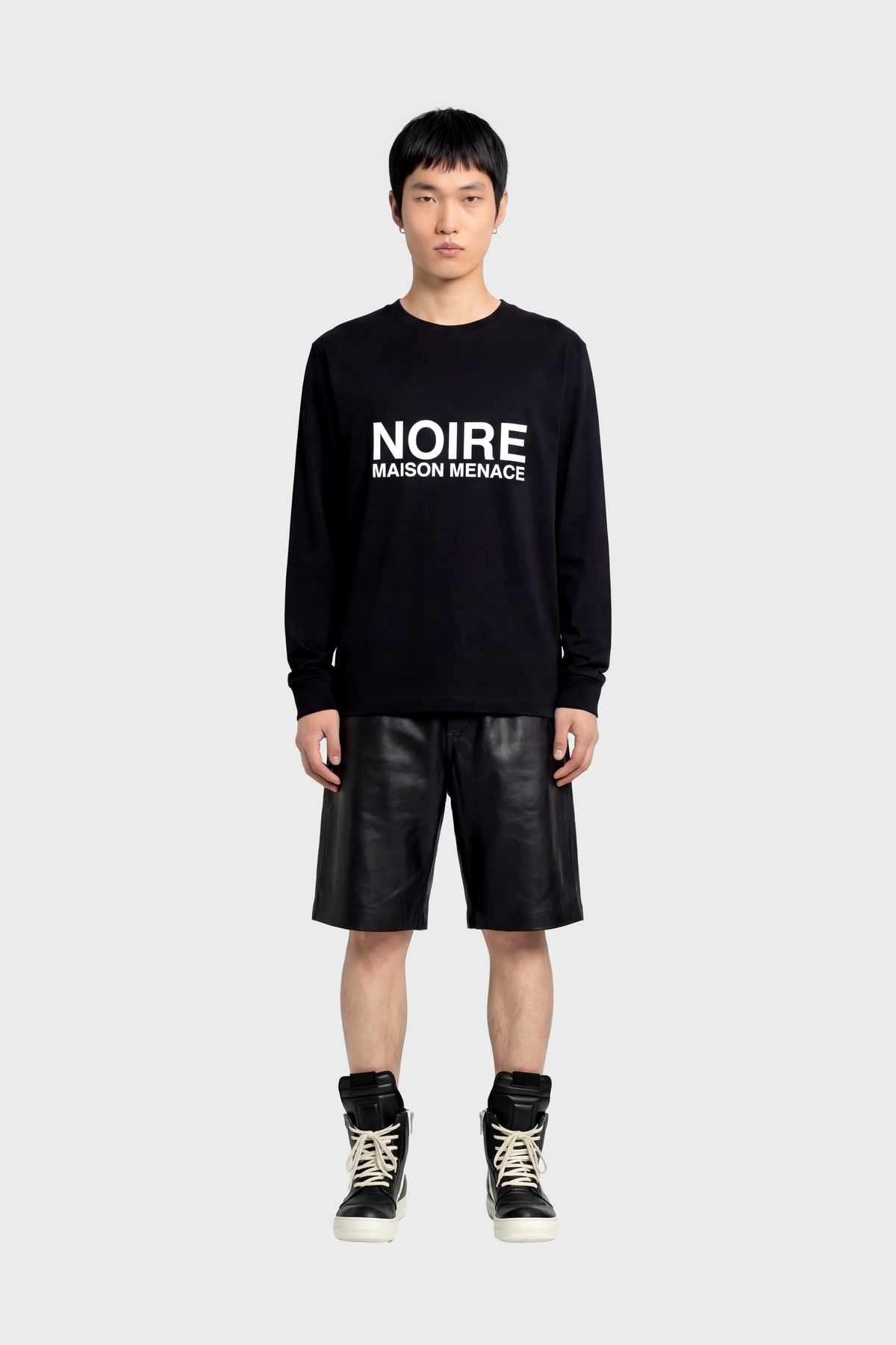 Noire Classic SUPIMA® Cotton Long Sleeve T-Shirt - Black