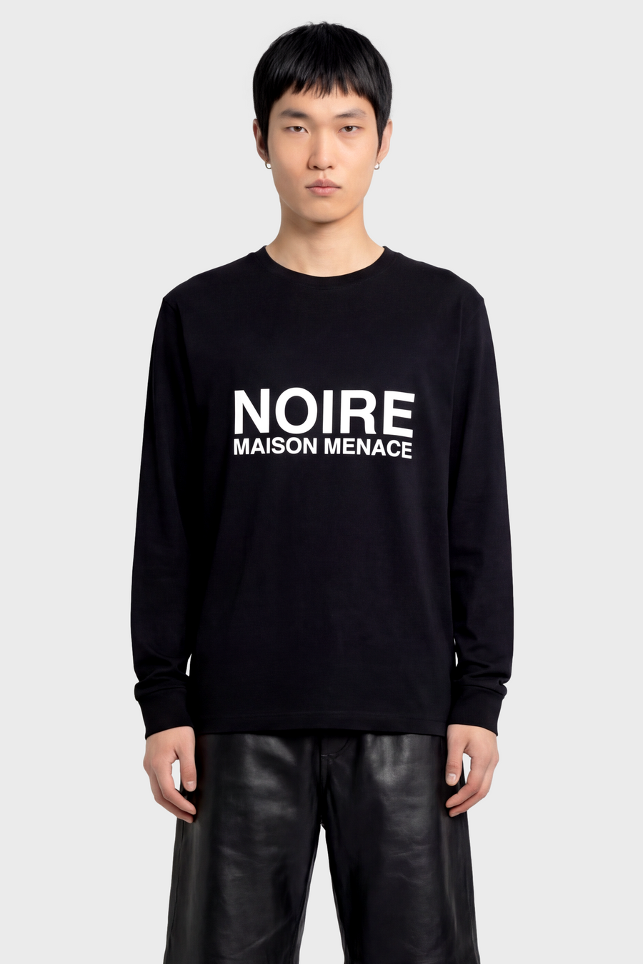 Noire Classic SUPIMA® Cotton Long Sleeve T-Shirt - Black